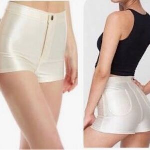 American Apparel cream disco hot pants